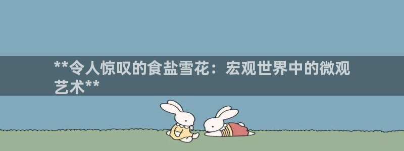 威九国际最近的视频：**令人惊叹的食盐雪花：宏观世界中的微观