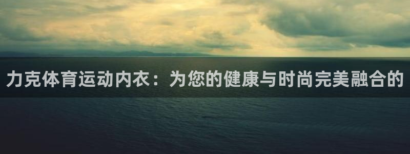 球王会体育：力克体育运动内衣：为您的健康与时尚完美融合的