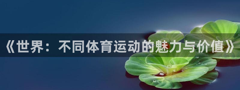 球王会体育：《世界：不同体育运动的魅力与价值》