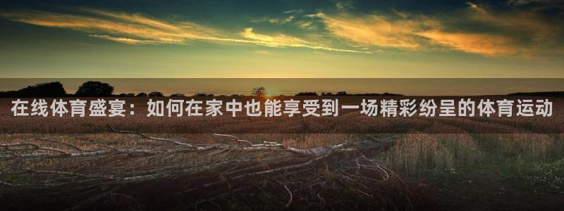 球王会体育：在线体育盛宴：如何在家中也能享受到一场精彩纷呈的体育运动